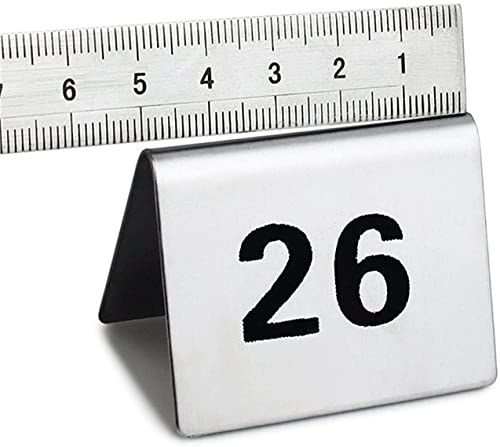 Plaque numérotée de table chic en acier inoxydable durable pour réception haut de gamme