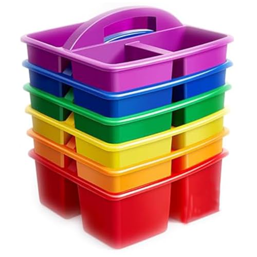 Plastic Table Caddy Organizer with Handle - 6 Pack, 3 Compartments - Image 7