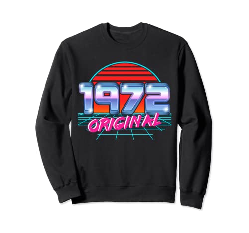 Original 1972 Retro 51 Cumpleaños Vaporwave Style 51 años Sudadera