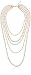 Gold-Tone Cream Color Pearl Multi-Strand Necklace, 34"+2"