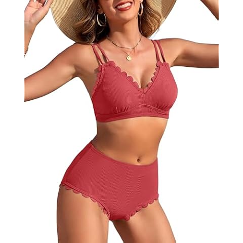Charmo Scalloped Tummy Control Bikini Set Cover