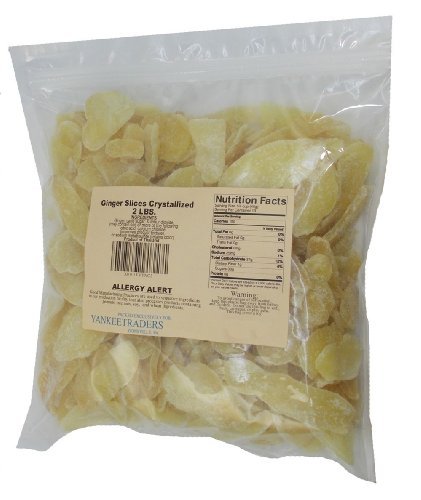 YANKEETRADERS Brand, Dried Crystalized Ginger Slices, 2 lbs