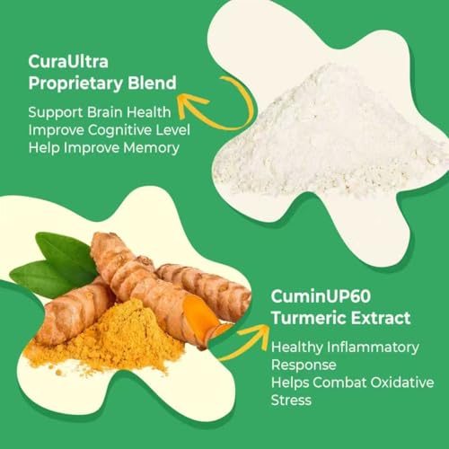 PureBotan Magnesium Oxide and Glycinate Extra Strength, High Absorption Magnesium Supplement with Vitamin, Turmeric, CuraUltra for Memory, Focus, Relax, Boost Immune, Sleep & Brain Health, 60 Capsules — view 2