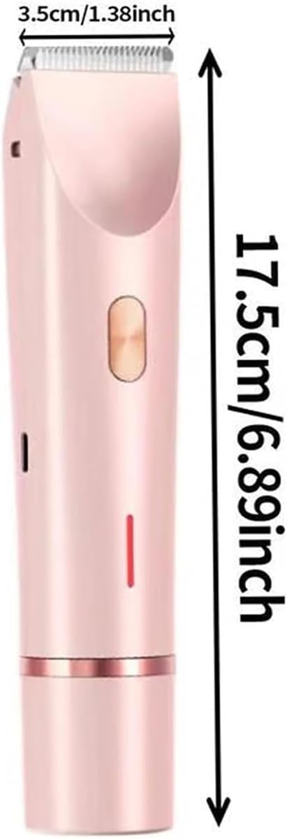 Rasoio elettrico a doppia testa 2 in 1, rasoio elettrico per bikini, IPX7, impermeabile, ricaricabile, per corpo, viso, uso bagnato e asciutto