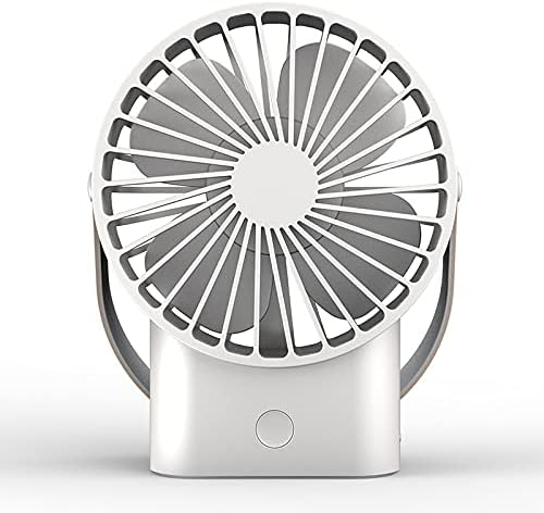 Qobnn Mini Handheld Fan - Super Quiet, Up to 10 Hours, Portable Fan, Desk Desktop Table Cooling Fan with USB Rechargeable Electric Fan for Car Office Room Outdoor Household Traveling, large-aaa (FS01)