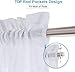 Cozynight White Sheer Tier Curtains 36 inch Length Linen Curtain Sheers Transparent Half Window Curtains Kitchen Tiers Bathroom Cafe Curtain Light Filtering Rod Pocket 2 Panels