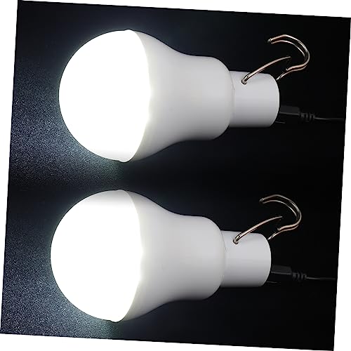 Lampe solaire rechargeable portable pack de 2 ampoules LED pour camping et éclairage d'urgence