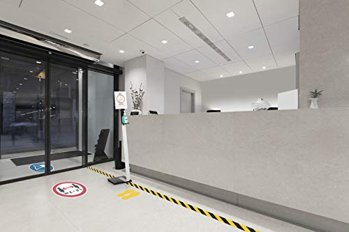 Durable Bodenaufkleber Fußabdruck, ablösbar, 90 mm x 0,2 mm x 240 mm, 5 Paar, gelb, 104704 - Image 4