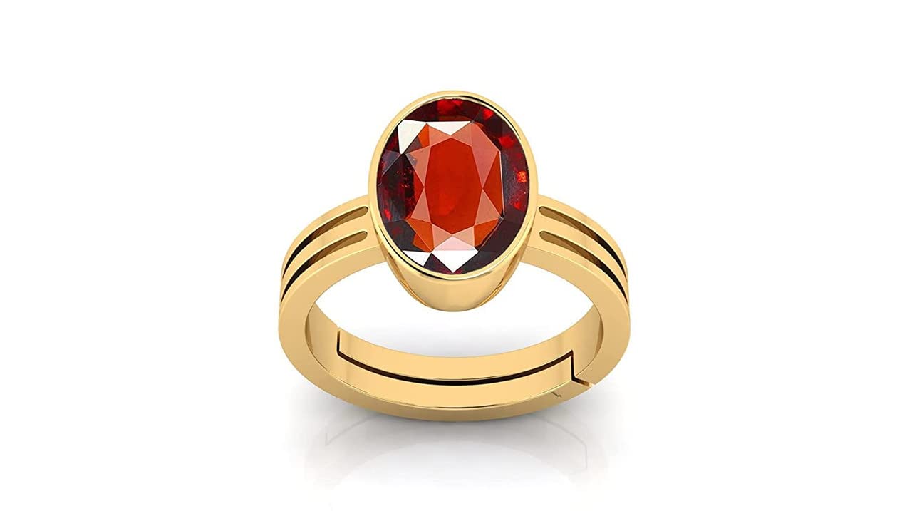 HARSHALI GEMS Natural Certified Emerald Cut Created Ruby Manik Ring Gemstone Silver Ring for Men & Women