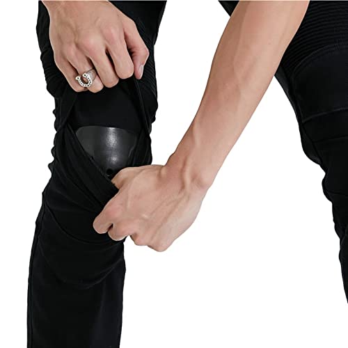 Calças De Motocicleta Dos Homens Calça Jeans Para Corrida De Bicicleta Suja Tecido Elástico, Equipam
