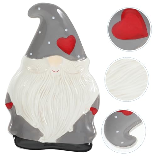 Plato de cerámica decorativo de Papá Noel para regalo familiar 7