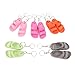 Juqrelith Silicone Mini Slippers Keychain, 5 Pairs, Multifunctional Lightweight, Compact Design - Durable Material, Fashionable Accessory for Wallets, Bags, and Keys