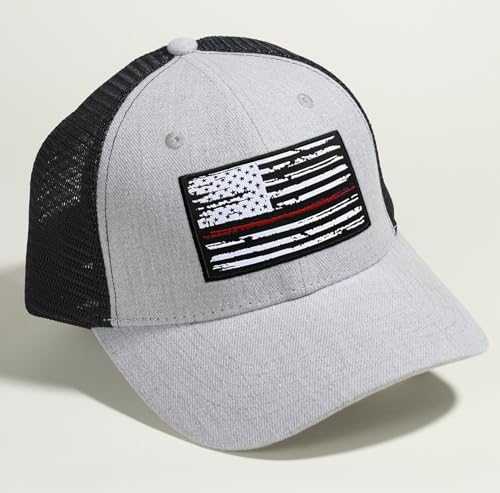 Image of American Flag Hat, Baseball Cap for Men Women, Adjustable Snapback Hats USA Flag Trucker Hat Black