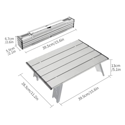 Table pliante mini en aluminium ultra légère et compacte pour camping - Black Red