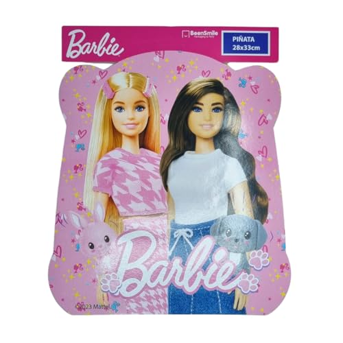 BeenSmile Piñata Barbie aniversário de infância – ananás de aniversário menina para decoração de festa – de esticar, com papelão firme e cheio de magia