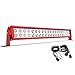LED Light Bar YITAMOTOR Red 24 Inch Flood Spot Combo LED Work Light Bar with Wiring Harness Offroad Driving Light compatible for Jeep SUV Truck Car ATVs 4x4 4WD Boat 120W