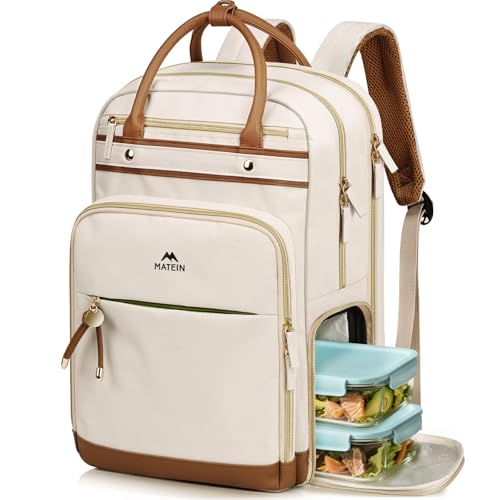 MATEIN Teacher Work Backpack with Lunch Compartment Detachable, 15.6 Inch Laptop Backpack with...