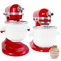 Gdrtwwh Ice Cream Attachment for Kitchenaid Stand Mixer,Ice Cream & Sorbet Gelato Maker,Fits Kitchenaid 4.3 Litre Stand Mixer and 4.8 Litre Bowl-Lift(Dishwasher Safe)