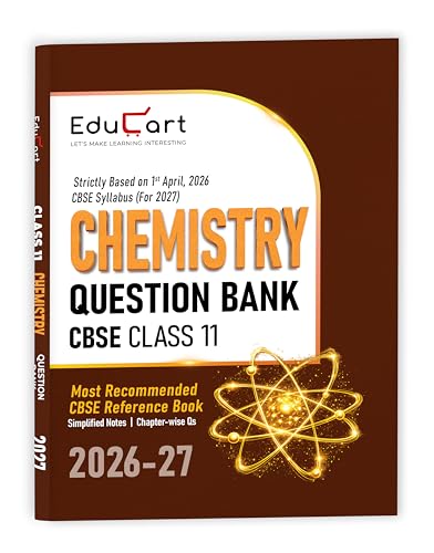 Image of Educart CBSE Class 11 Chemistry Question Bank 2026-27 | Based on 2027 Syllabus | Chapter-wise PYQs, MCQs, Numericals, Assertion Reason, Case-Based Qs & Notes