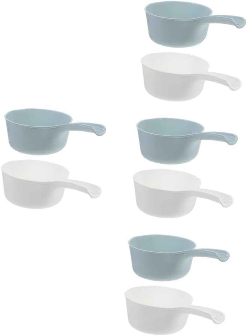 ABOOFAN 4sets Plastic Ladle for Bath Kitchen Watering Ergonomic Handle Easy Cleaning Large Capacity 2pcs*4