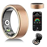 Domhong Smart Ring for Women Men - Fitness Tracker with Heart Rate/Blood Oxygen/Stress Monitor/Steps/Sleep Tracking, No App Subscription, 5ATM Waterproof Health Rings(11#)