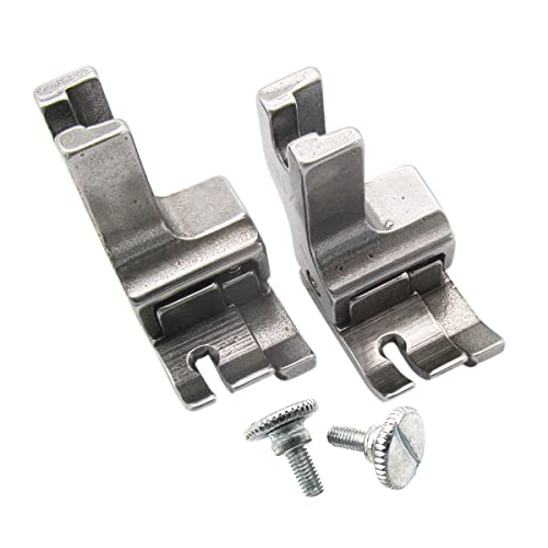 2 Pies Prensatelas Compensador Derecho 1/8 para Máquina de Coser miniatura 1