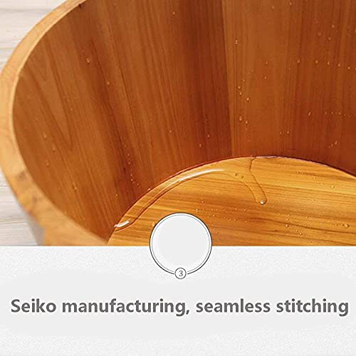 Balde de madera natural para baño de pies miniatura 6