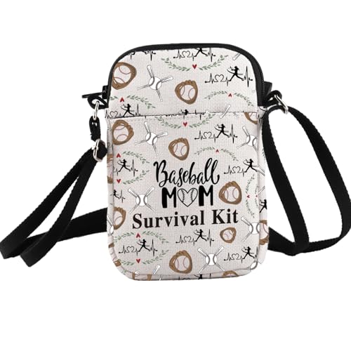 PXTIDY Baseball Mom Proud Mom Life Baseball Crossbody Bag Softball Mom Gift