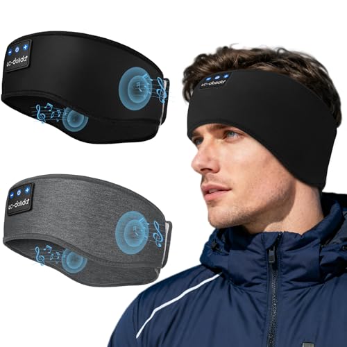 LC-dolida 2-Pack Sleep Headphones Ear Warmer Headband Bluetooth 5.4, Cold Weather Winter Sports...