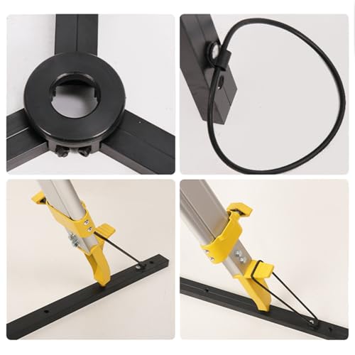 Image of Aluminum Tripod Stabilizer for Photography & Surveying - Foldable Floor Guide with Anodized Legs, O-Loop Reinforced Feet for Uneven Terrain, Compact 60cm Carry Size