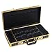 Barber Tool Travel Case Hairdresser Salon Clipper Trimmer Holder Organizer Box Tool Case with Lock, Hair Styling Cutting Kit for Clipper Shears Combs Cosmetics Salon Beauty Supplies Gold