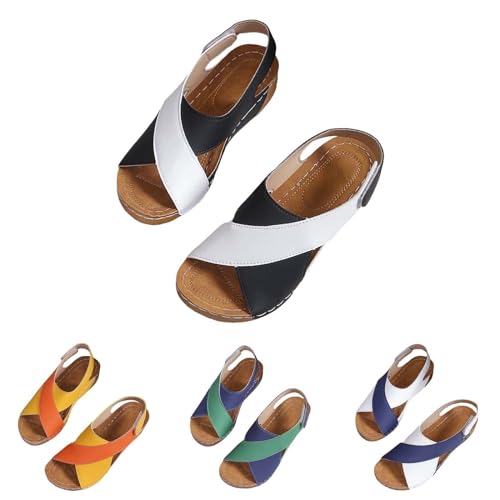 Orthopädische Sandalen Freizeit Plateau Sandalen Damen Ultra-bequem...