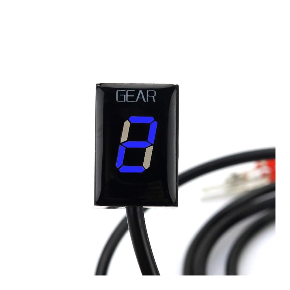 Indicatore Digitale di Marcia per Moto, Accessori per Moto, Display indicatore di Marcia, misuratore di velocità ECU, indicatore di Marcia per Vulcan 900 Classic LT Custom 900 (Blu)