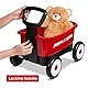 Radio Flyer Push & Pull Walker Kombi mit Teddybär, roter 2-in-1 Wagen für Kleinkinder, für 1–4 Jahre