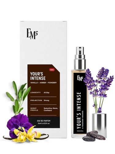 Image of EM5 Your's Intense Perfume for Men | Vanilla Cinnamon Warm Spicy Amber Fragrance | Eau de Parfum Spray | Luxury Gift for Him | 15 ml