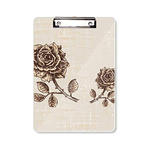Porte-bloc floral marron antique A4 pour prendre des notes lors de vos réunions