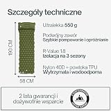TRINORDIC Ultralekki Materac Kempingowy z Poduszką - Pojedynczy Materac Powietrzny, Wytrzymały Sprzęt Kempingowy - Zielony Lasowy