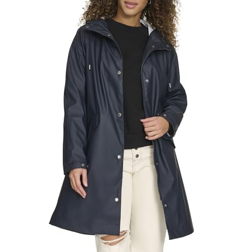 Levi's Women's Raglan Sleeve Rain Jacket, Navy, X-Large