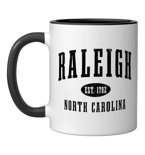 Taza de cerámica vintage Raleigh North Carolina 11oz miniatura 1