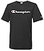Champion Men's Heritage Tee, Script Logo, Black-Y06136, Medium