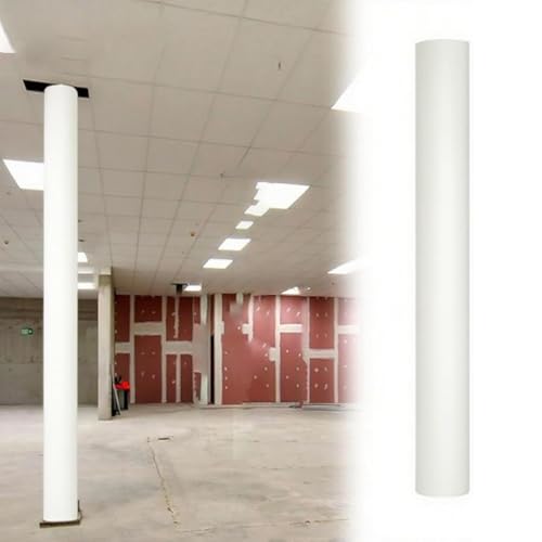 Basement Pole Padding Wrap Around White, Round Pole Safety Pads Column Cover for Playground, Gym and Basketball Hoop, 4 5 6 Ft Tall Post All Weather Pad(H 5ft,Inner Dia 4 1/2 Inch)
