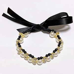 Dog-Cat-Pearls-Necklace-Collar-Luxury-2-Row-Diamond-Pet-Costume-Jewelry-for-Small-Dogs-Girl-Puppy-Bling-Female-Yorkie-Chihuahua-Clothes-Accessories-Black-and-White-8-inch - Cucciolini Doodles   Dog-Cat-Pearls-Necklace-Collar-Luxury-2-Row-Diamond-Pet-Costume-Jewelry-for-Small-Dogs-Girl-Puppy-Bling-Female-Yorkie-Chihuahua-Clothes-Accessories-Black-and-White-8-inch