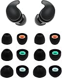 Rqker Eartips Compatible with Sony Linkbuds Fit Earbuds, 6 Pairs S/M/L Sizes Soft Silicone Ear Tips Replacement Earbuds Tips, Compatible with Sony Linkbuds Fit 6 Pairs Black