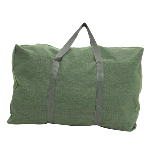 Travel Duffle Bag Extra Large Olive Green Canvas Weekender Bag with Smooth Zipper Versatile Storage for Clothes Quilts and Daily and Travel Use