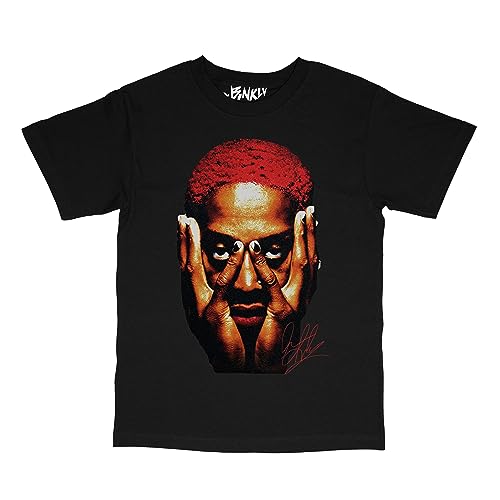 Basketball Legend The Worm 91 Face Streetwear Style T-Shirt Black