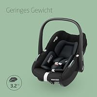 Maxi-Cosi Pebble i-Size, Babyschale, 0–15 Monate, 0–13 kg, 40–83 cm, leichter i-Size Kindersitz, Click&Go-Installation, G-CELL Seitenaufprallschutz, Sitzverkleinerer, Tonal Black – Ansicht 4