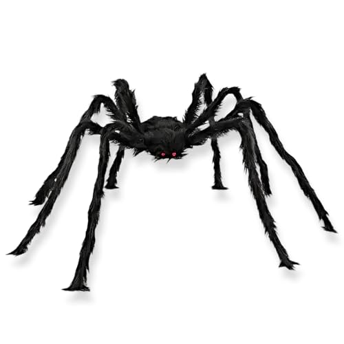 Halloween Spider Backpack,Trick or Treat Spider Backpack,Fake Spider Candy Back Bag,Red Eyes Long Leg Plush Scary Creepy Realistic Decorations for Halloween,Masquerade,Theme Costume Party