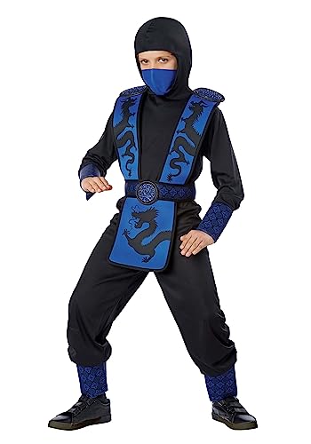 Disfraz Completo Niño Ninja Azul Regal miniatura 1