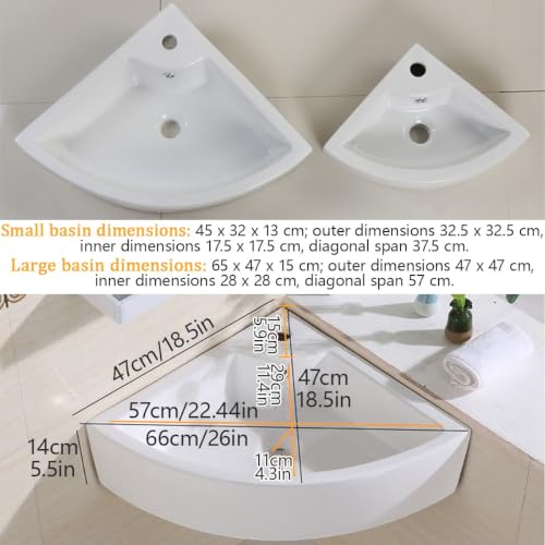 Lavabo de pared pequeño angular para renovar el aseo de invitados moderno 5