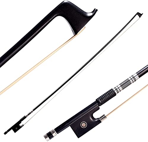 Amzz Carbon Fiber Violin Bow 4/4 Full Size Lightweight Fiddle Bow With Deep & Powerful Tone For Advance Level Violins [Carbon Bow 4/4] #TOP1
